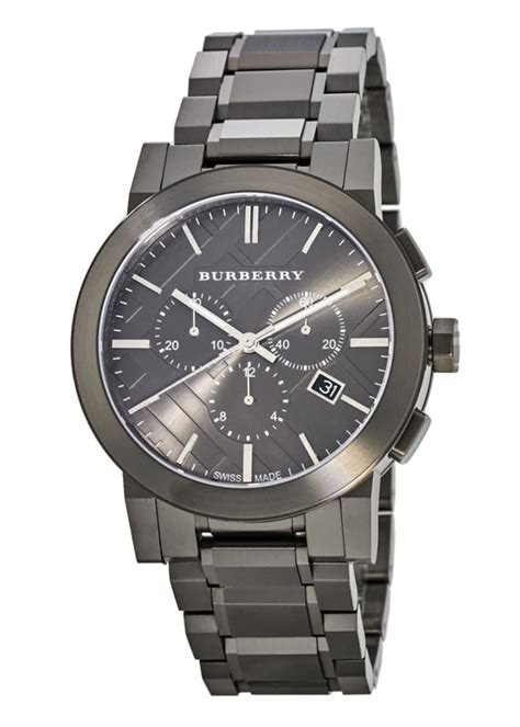 burberry men's swiss quartz bracelet watch 42mm|burberry watch chronograph.